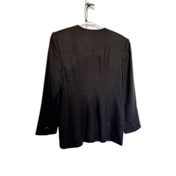 JH Collectibles One Button Linen Blend Woman's Blazer Business Jacket Size 4 - Picture 2 of 5